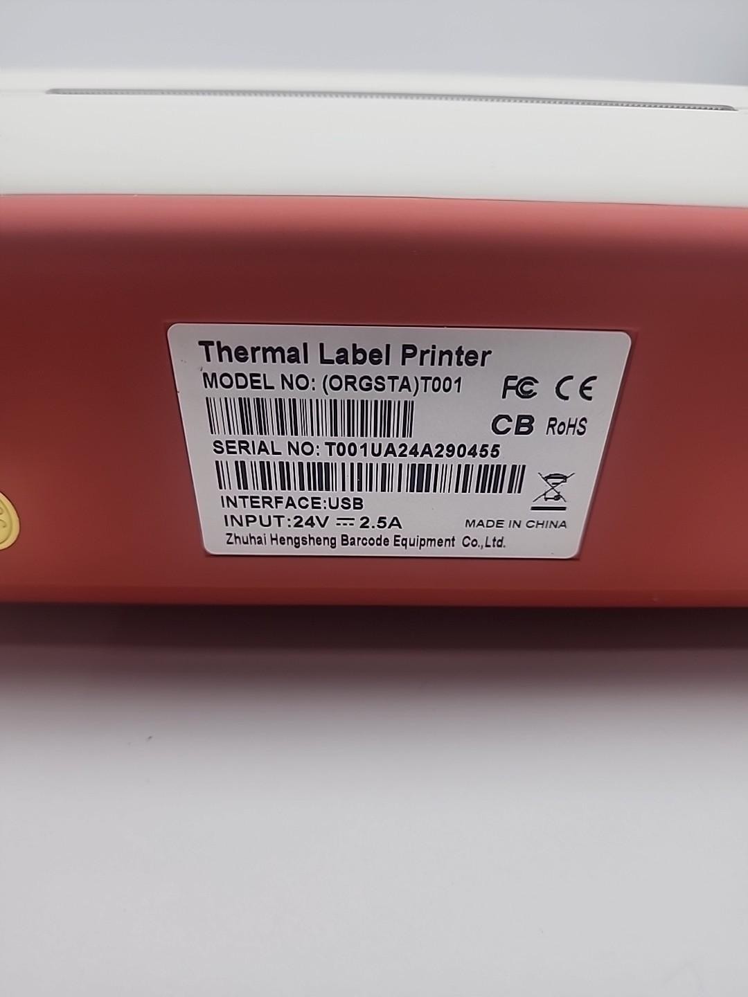 Orgsta Thermal Printer Model T001