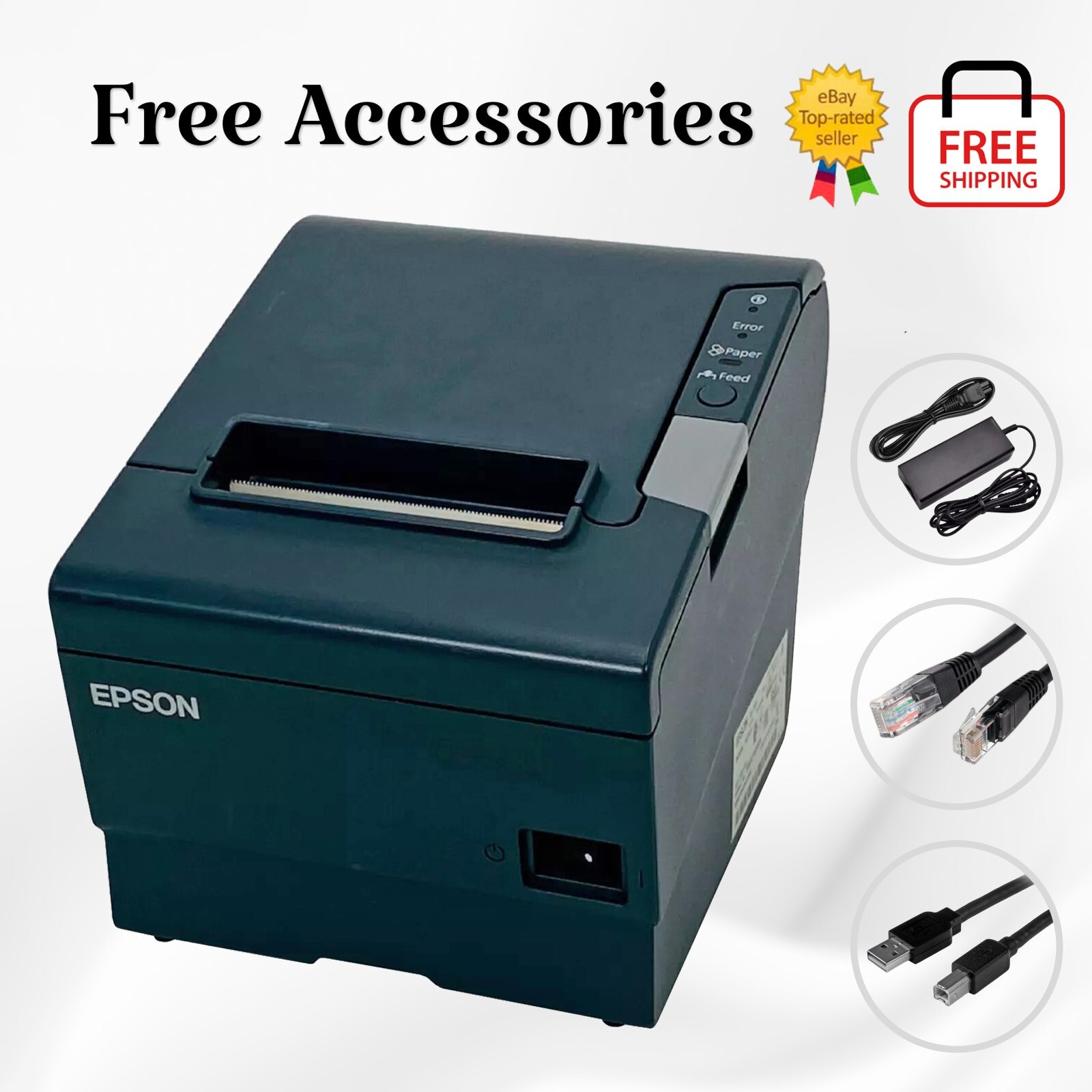 Epson TM-T88V Compact POS Thermal Receipt Ticket Printer USB LAN BUNDLE