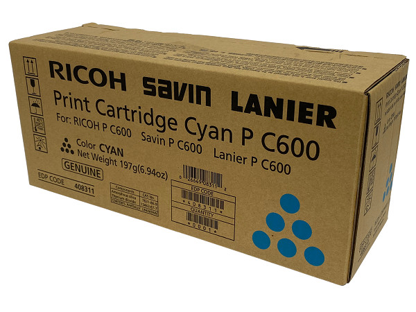 Ricoh 408311 Cyan P C600 Toner Cartridge