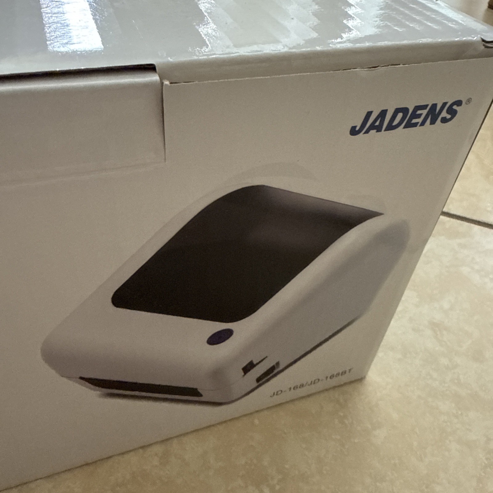 Jadens JD 168 Hard Wired Thermal Label Printer Great Working Condition + Paper