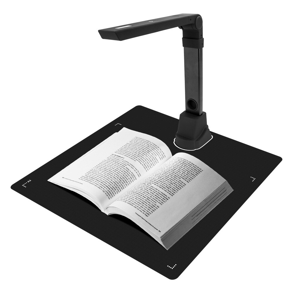 USB Smart Document Book Scanner OCR Auto-Flatten&Deskew 12MP Camera Capture A3