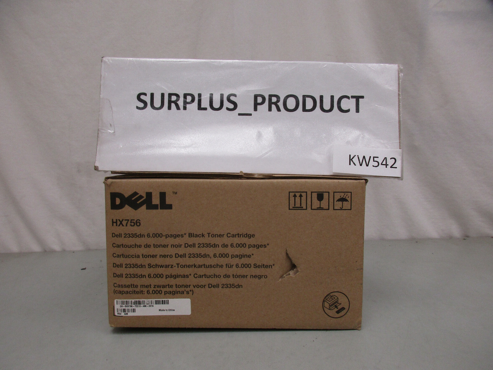 GENUINE DELL HX756 BLACK TONER CARTRIDGE 2335DN-NEW OPEN BOX,OPEN BAG