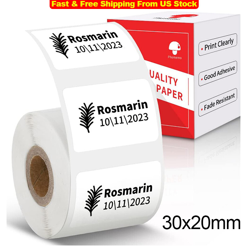 30x20mm Sticker Label Self-Adhesive Thermal Paper for Phomemo M110/M220 Printer