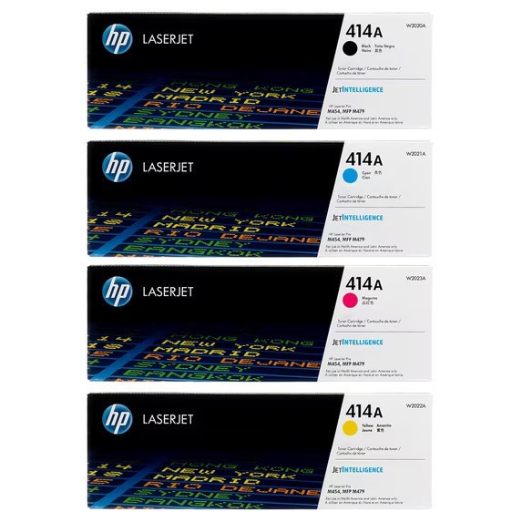 Original HP 414A Toner Cartridge Full Set 4Pack W2020A W2021A W2022A W2023A CMYK