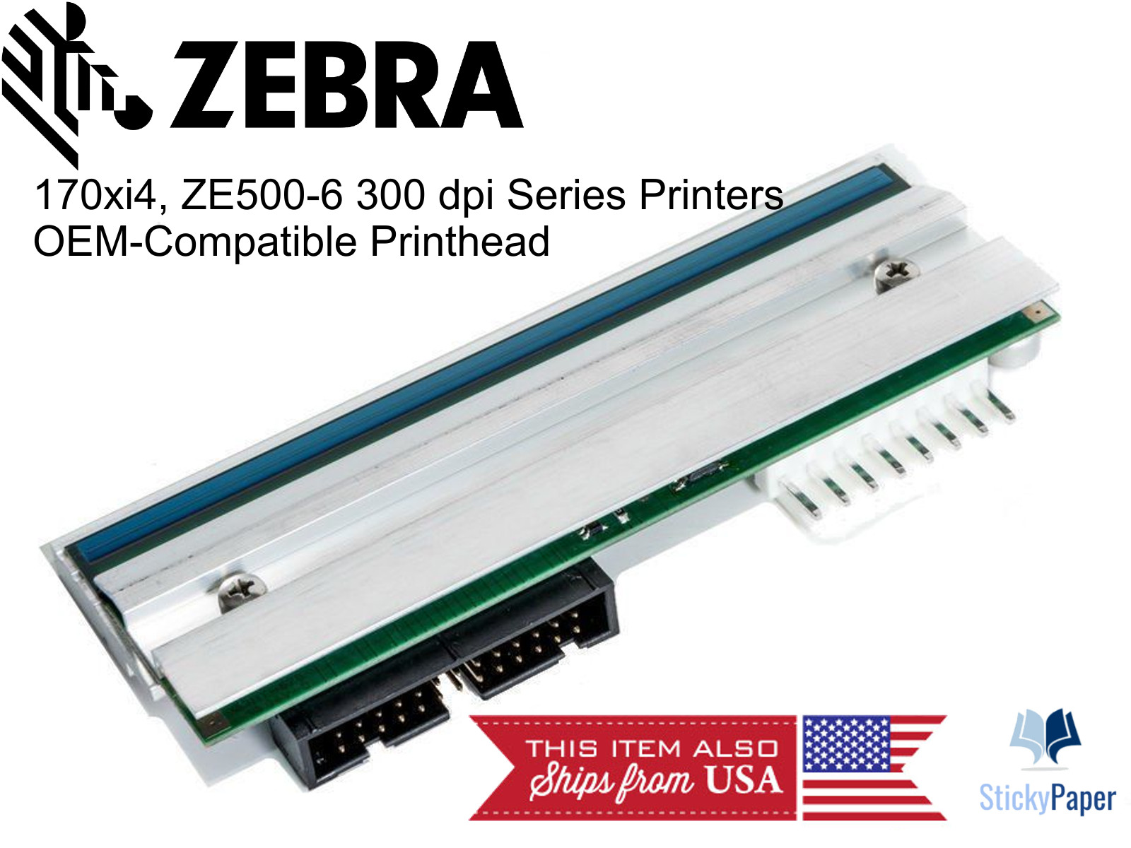 Zebra 170Xi4/ZE500-6 300 dpi Printhead (P1004237) USA Stocked & Shipped!