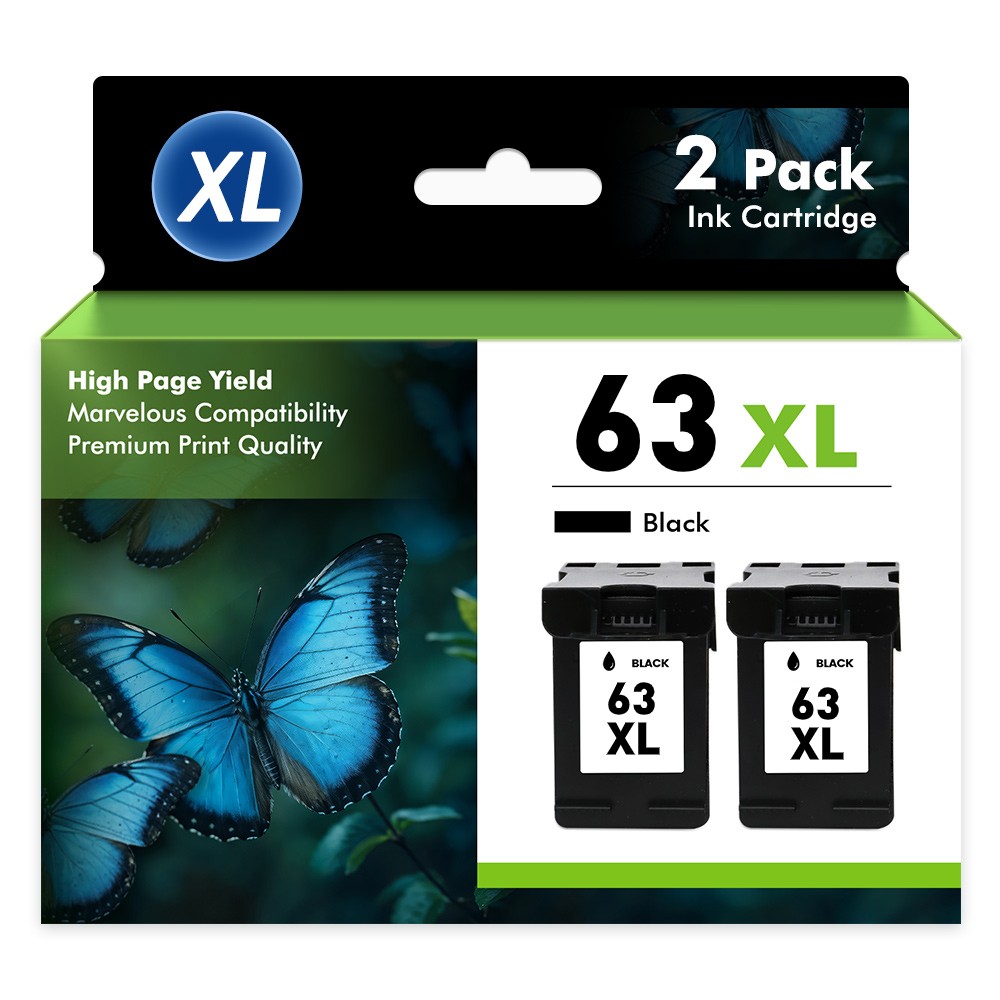 #63 63XL Ink Cartridge Compatible with HP Envy 4520 4525 OfficeJet 3830 4650 LOT