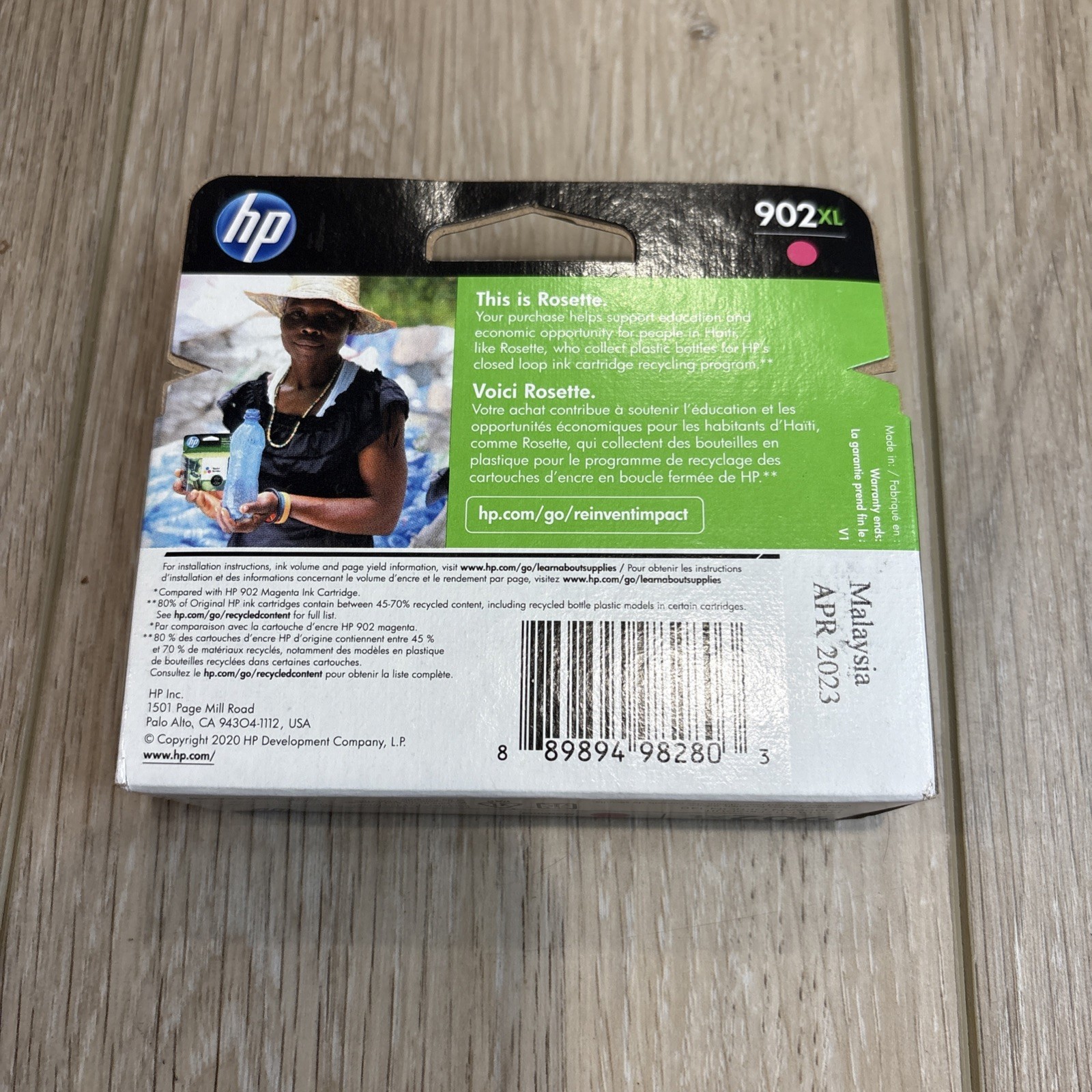 HP 902XL High Yield Magenta Original Ink Cartridge Expired 04/2023 NEW
