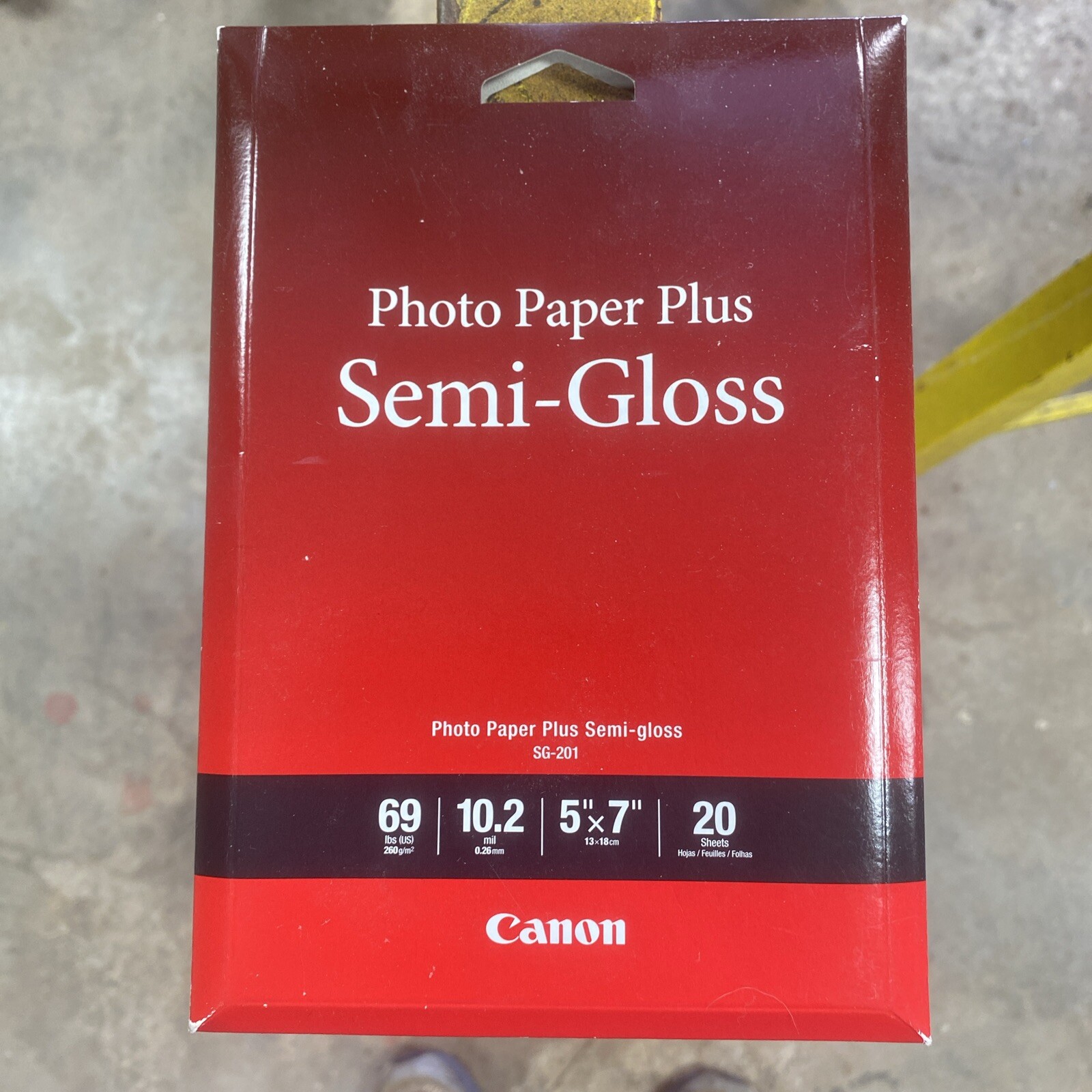 Canon Photo Paper Plus Semi Gloss SG-201 Inkjet Paper 5 x 7 lot of 1. NEW