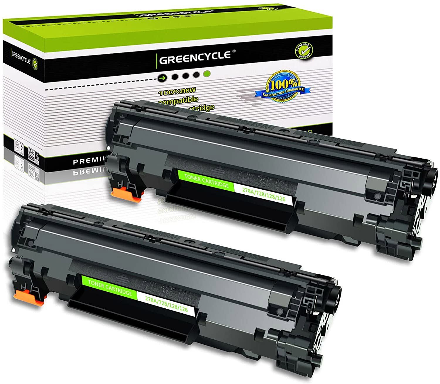 2PK 78A CE278A Black Toner Fits HP LaserJet Pro M1536DNF MFP P1560 P1566 P1606DN