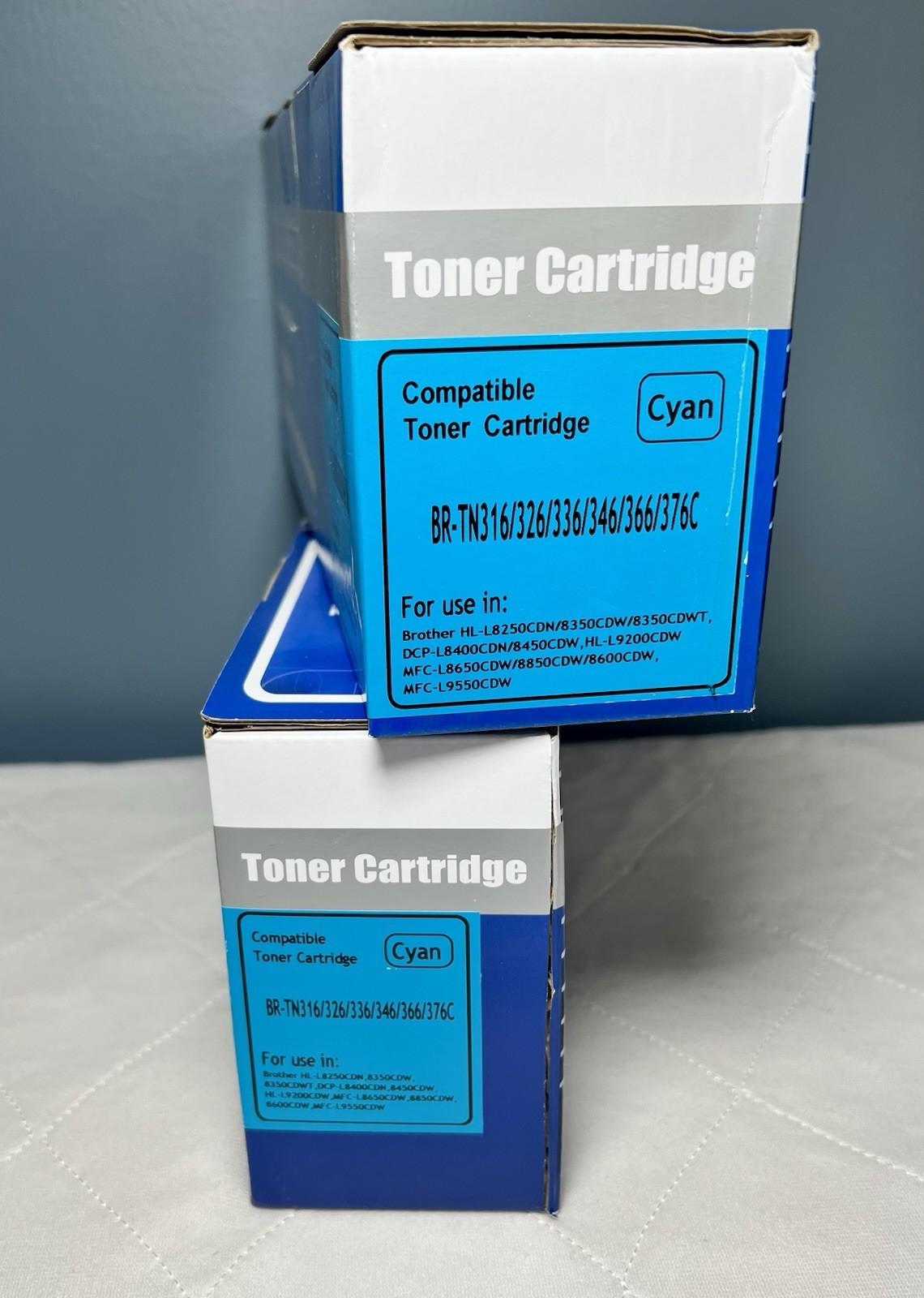Brother Compatible Ink Toner Printer Cartridges TWO Cyan NEW SEALED HL DCP MFC