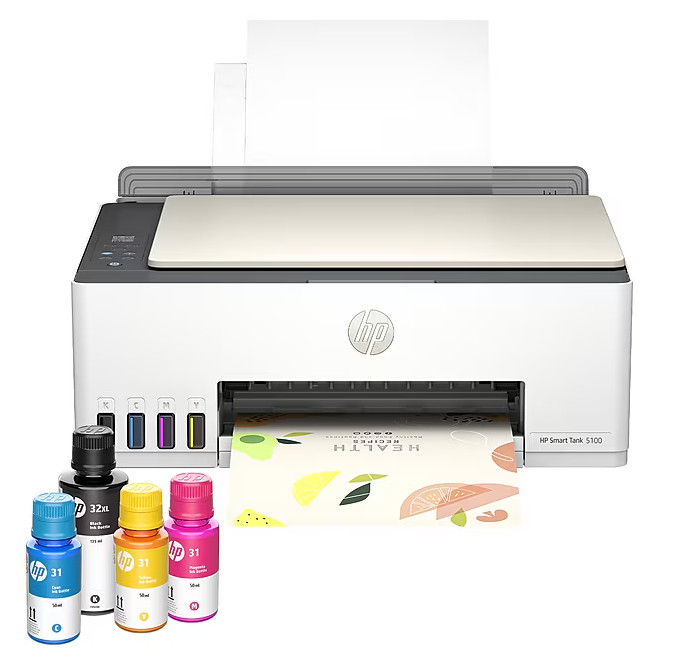HP Smart Tank 5100 Wireless All-in-One Supertank Printer NEW