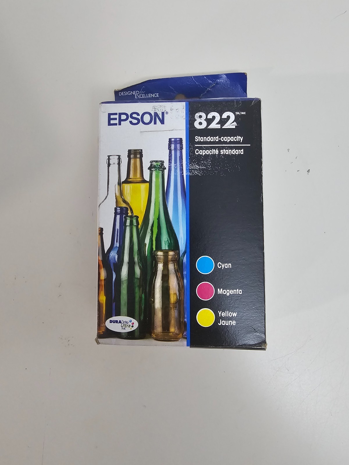 Epson 822 Standard Capacity, Cyan, Magenta, Yellow Jaune -Cartridge Combo Pack