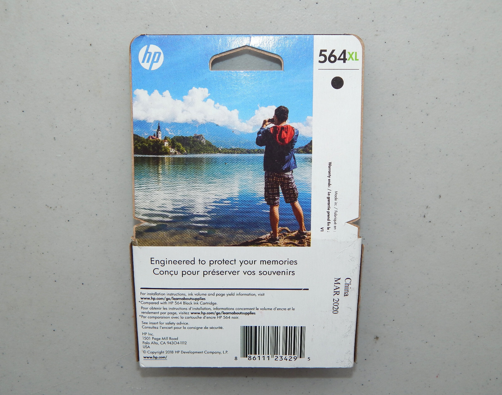 New Genuine HP564XL Black Ink Cartridge CN684WN Exp 3/2020 FREE SHIPPING