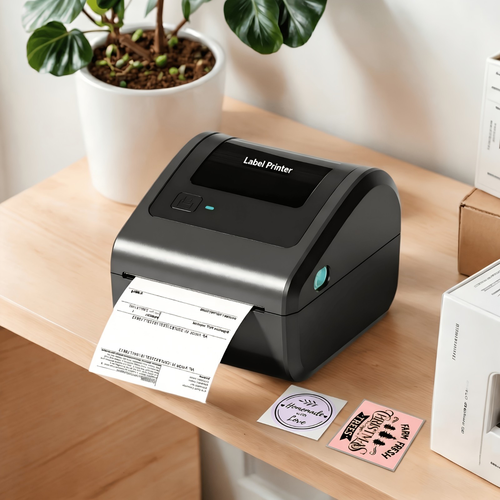 Bluetooth Thermal Label Printer 4×6 Wireless Shipping USB Small Business D450BT