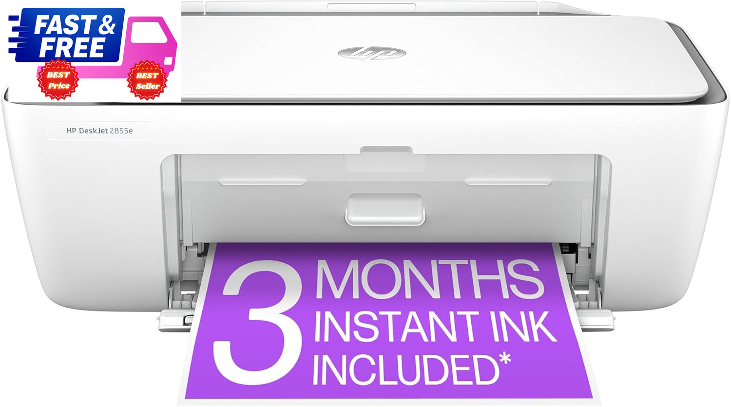 DeskJet 2855e Wireless All-in-One Color Printer Scanner Copier w/ Instant Ink