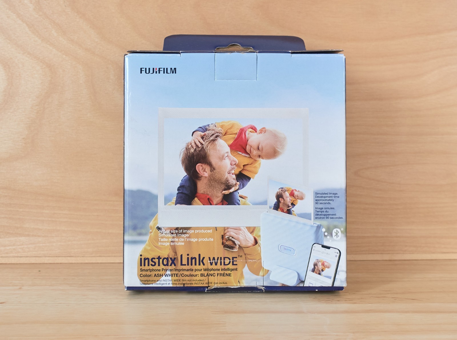 Fujifilm Instax Link Wide Ash White Bluetooth Smartphone Printer Open Box