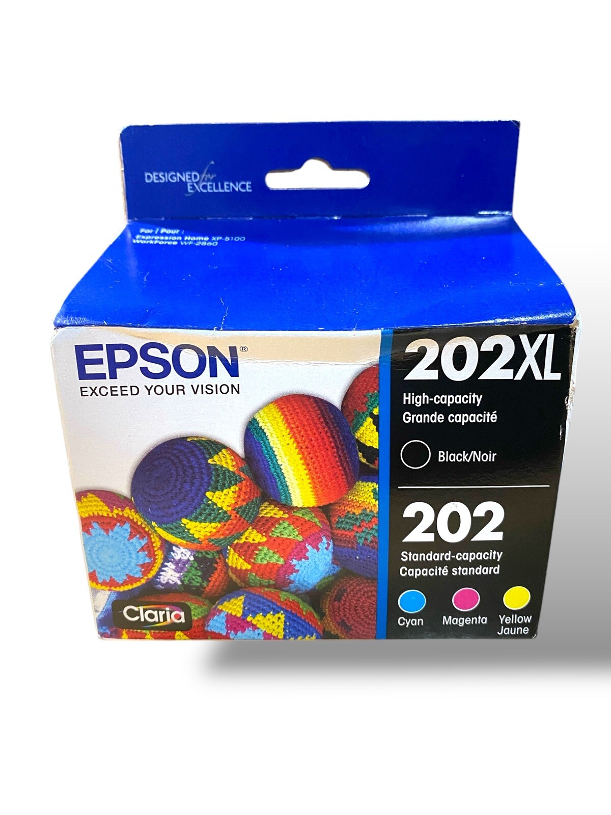 Genuine Epson 202XL Black & 202 Cyan Magenta Yellow Ink Cartridges Dated 2025