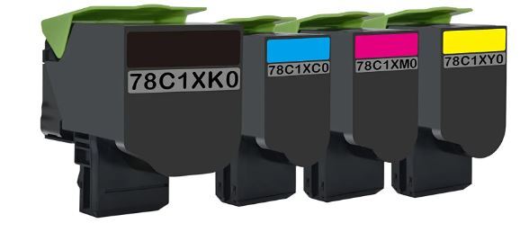 1 set Lexmark cs317/417/517 cx317/417/517 toner 71B10K0 71B10C0 71B10M0 71B10Y0