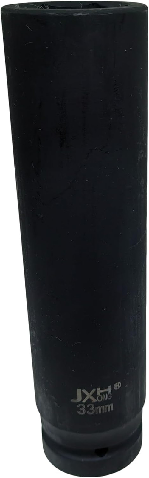 1-Inch Drive 33Mm Extra Deep Impact Socket，8-Inch Long，6-Point Metric Truck Whee