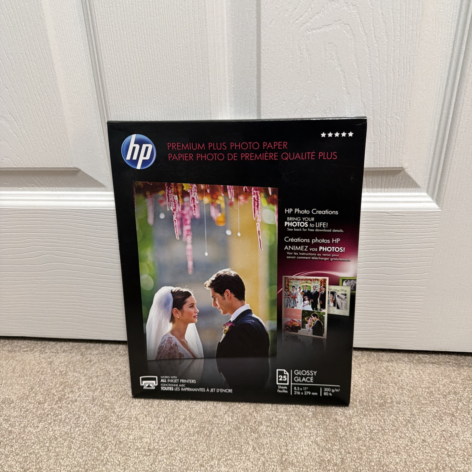 HP Premium Plus Photo Paper Glossy Inkjets 8.5×11 Inches 25 Sheets Sealed