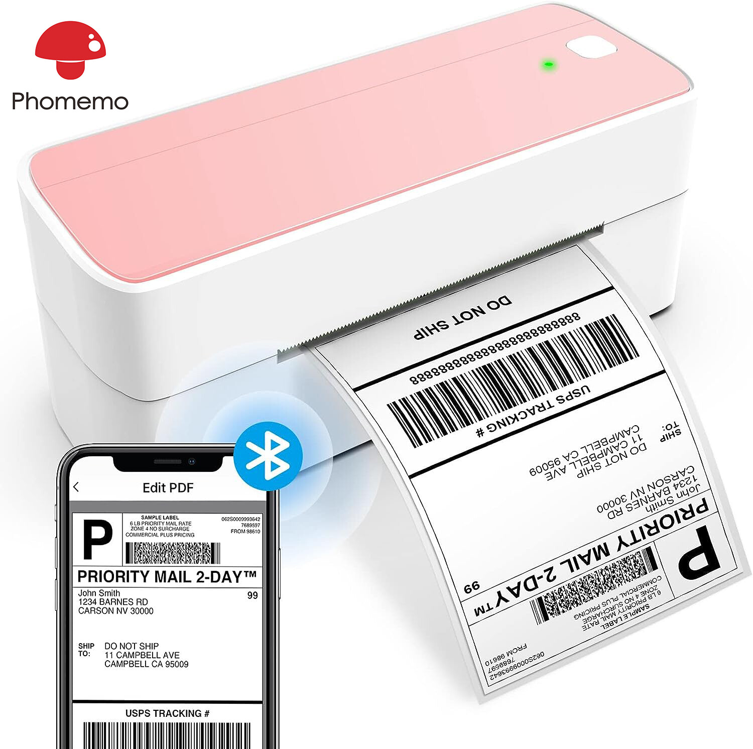 Bluetooth Shipping Label Printer for Shipping Packages Label Maker UPS USPS LOT