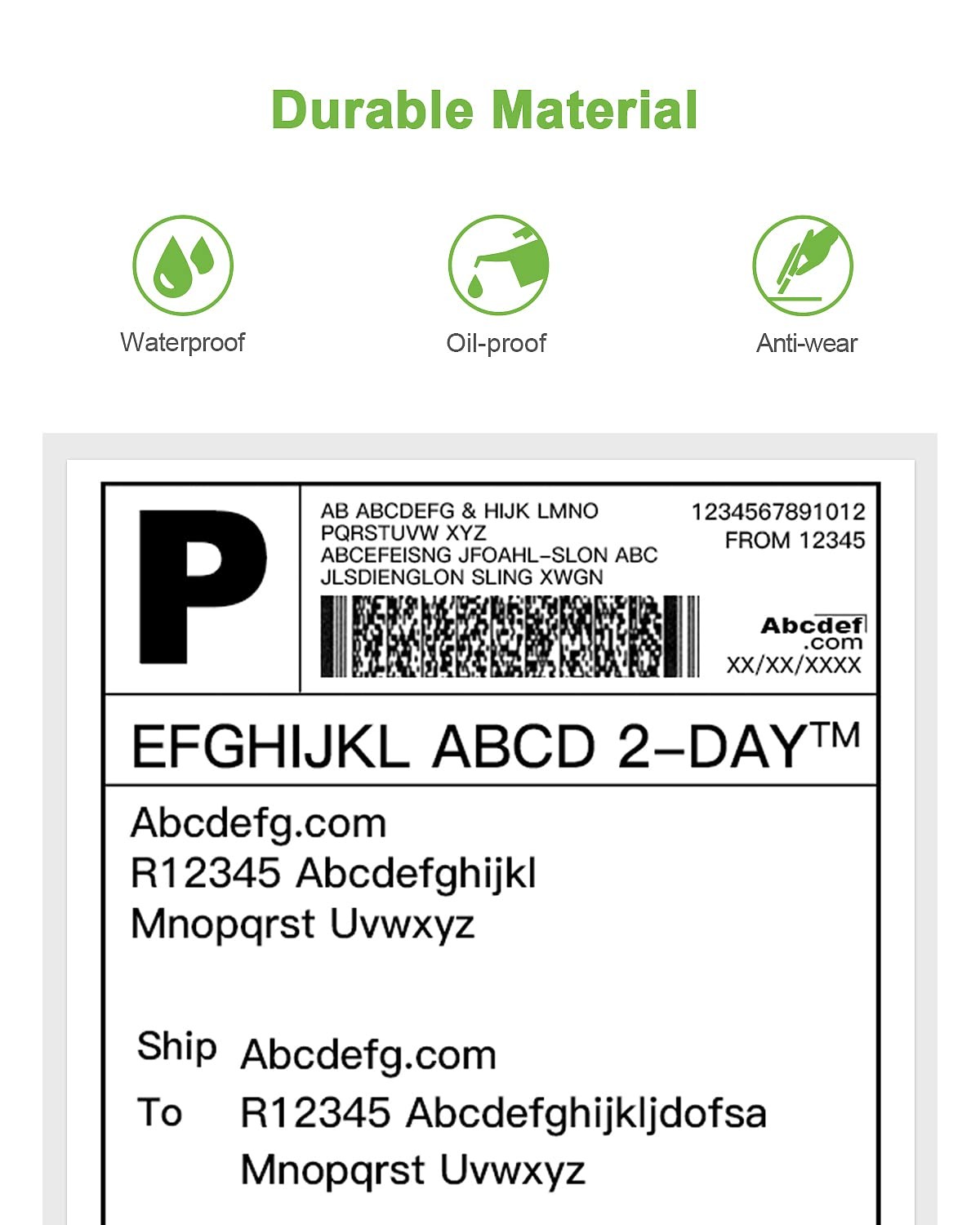 Nelko 4×6 Thermal Shipping Labels Compatible with PL70E Ultra Strong Adhesive