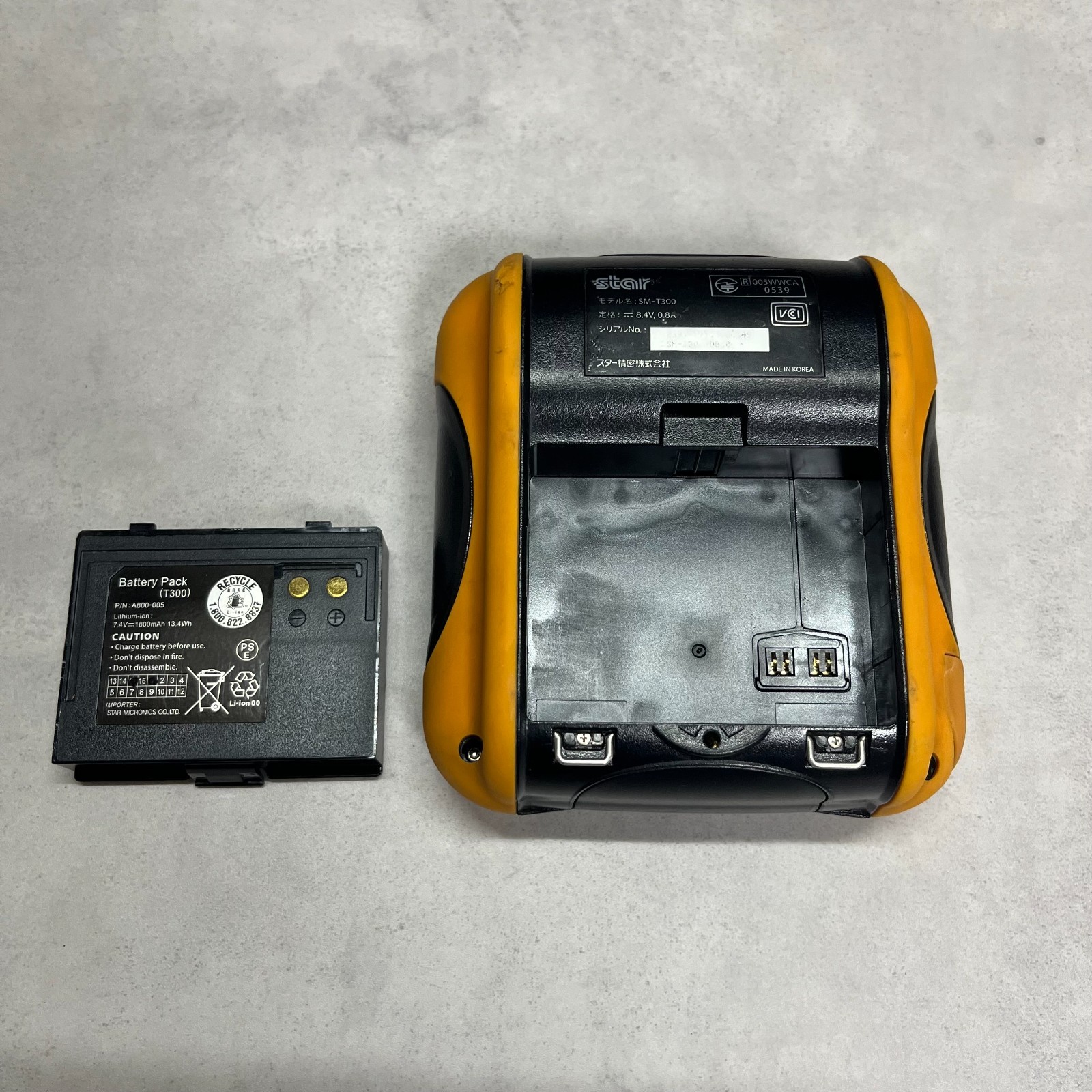 Star Micronics SM-T300 Mobile Bluetooth Receipt Printer Lot of 2 Tested Working!