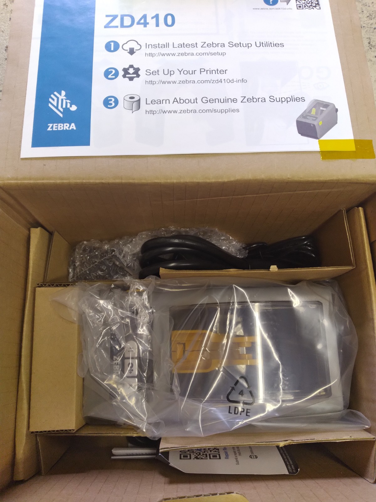 Zebra ZD41022- D01W01EZ 203 dpi Thermal Pinter