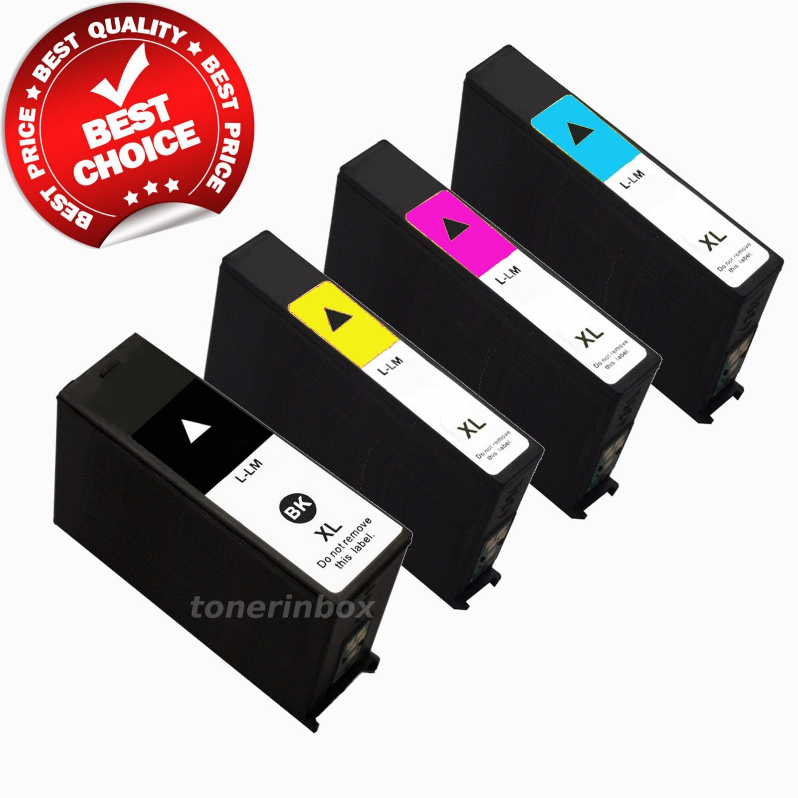 4 Pack 100XL B/C/M/Y Ink Cartidge For Lexmark Pro 205 Prospect, Pro705 Prevail