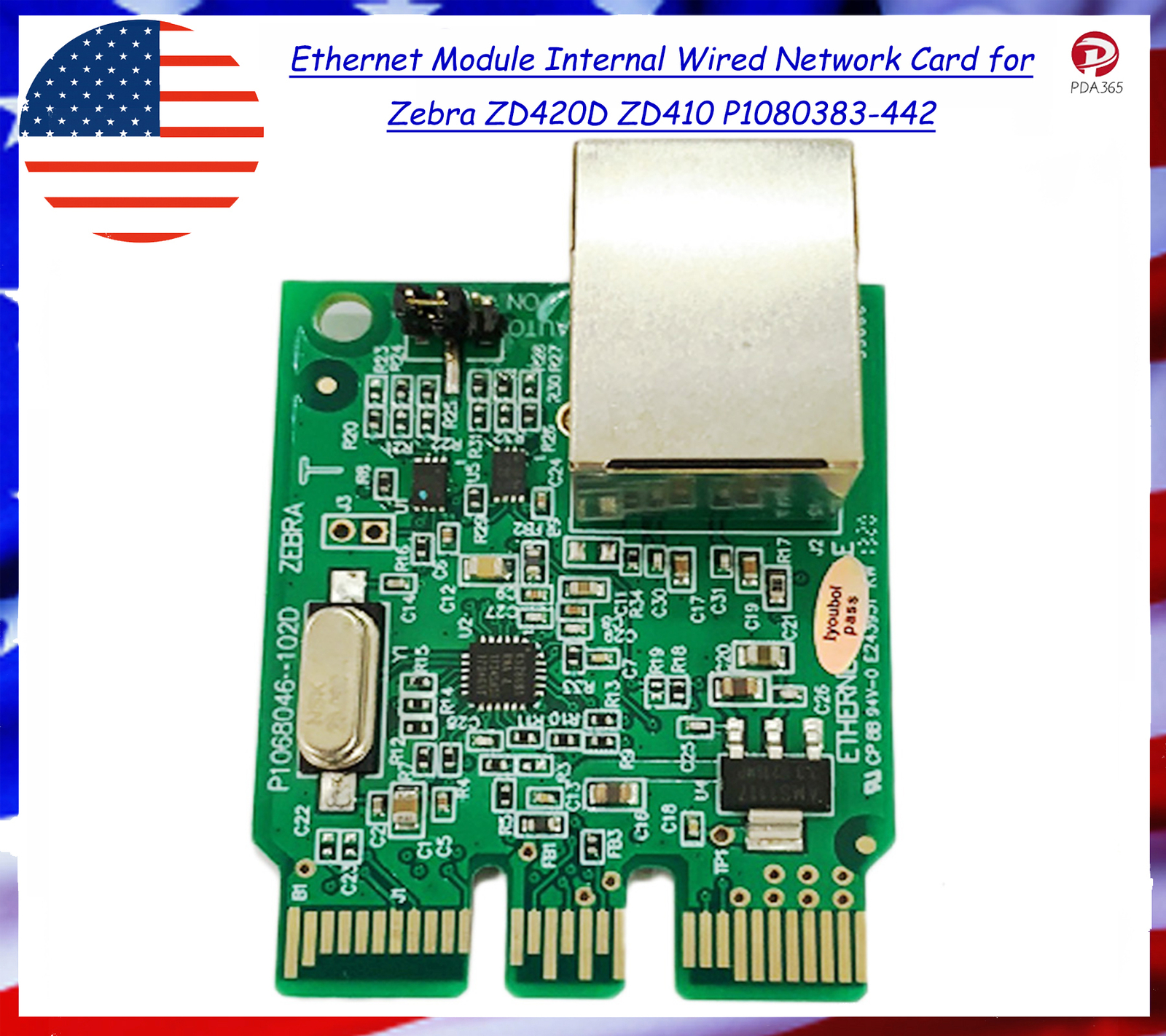 Ethernet Module Internal Wired Network Card for Zebra ZD420D ZD410 P1080383-442