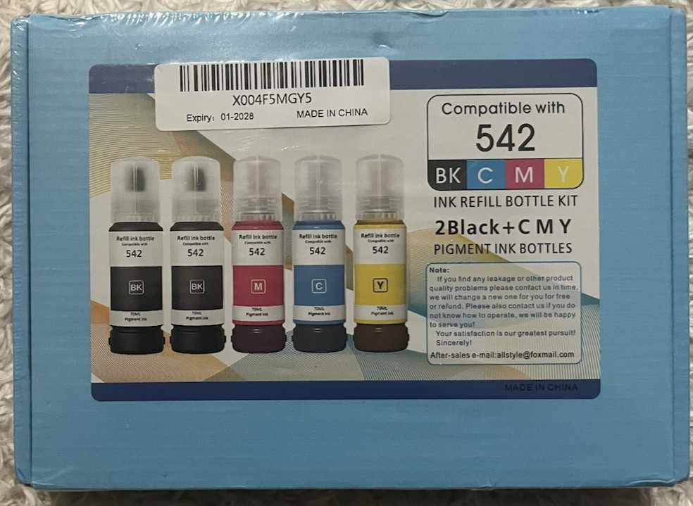 Epson Ink Refill Bottle Kit Compatible With 542