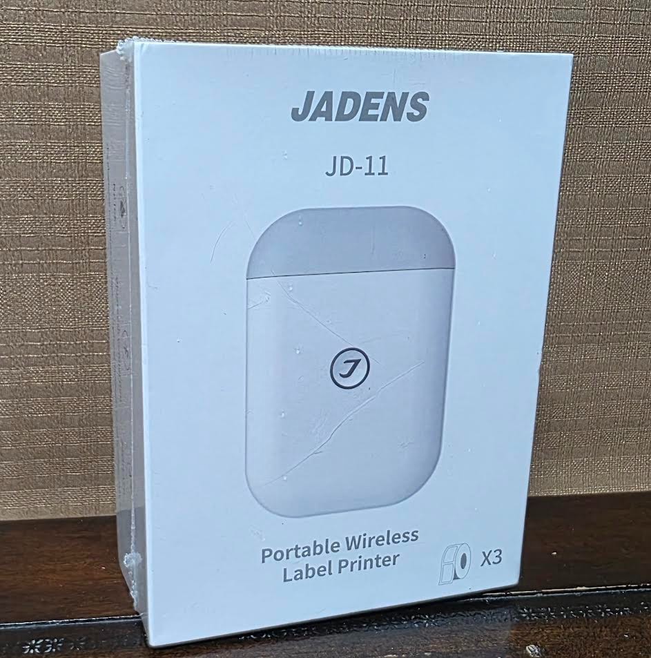 JADENS JD-11 Portable Mini Wireless Label PRINTER Bluetooth White/Gray-BRAND NEW