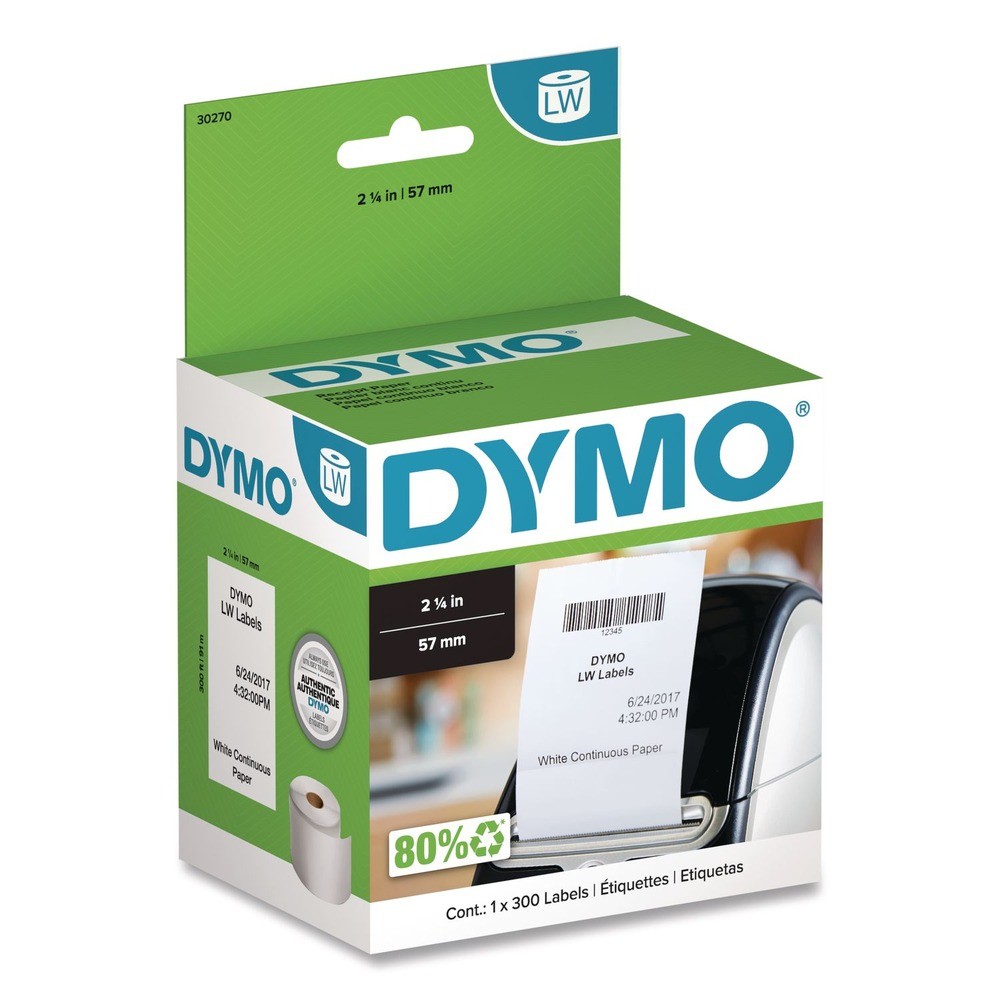 DYMO 30270 LabelWriter 2.25″ x 300′ Continuous-RL Receipt Paper – White New