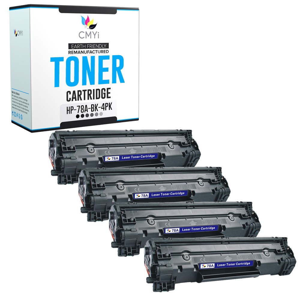 4-Pack CMYi Replacement 78A Printer Toner Cartridges for HP LaserJet Pro P1606dn