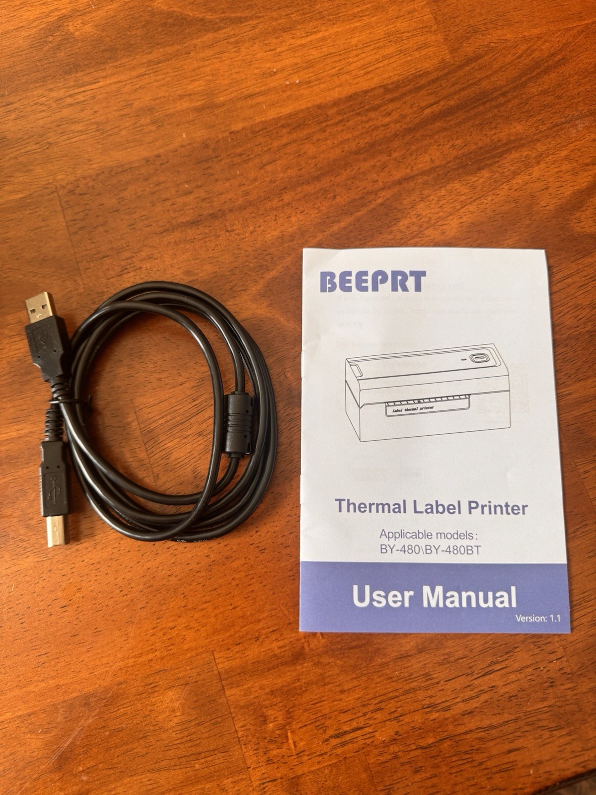 USB CABLE BEEPRT THERMAL PRINTER CABLE BY-480/ BY-480BT Cable Only NEW