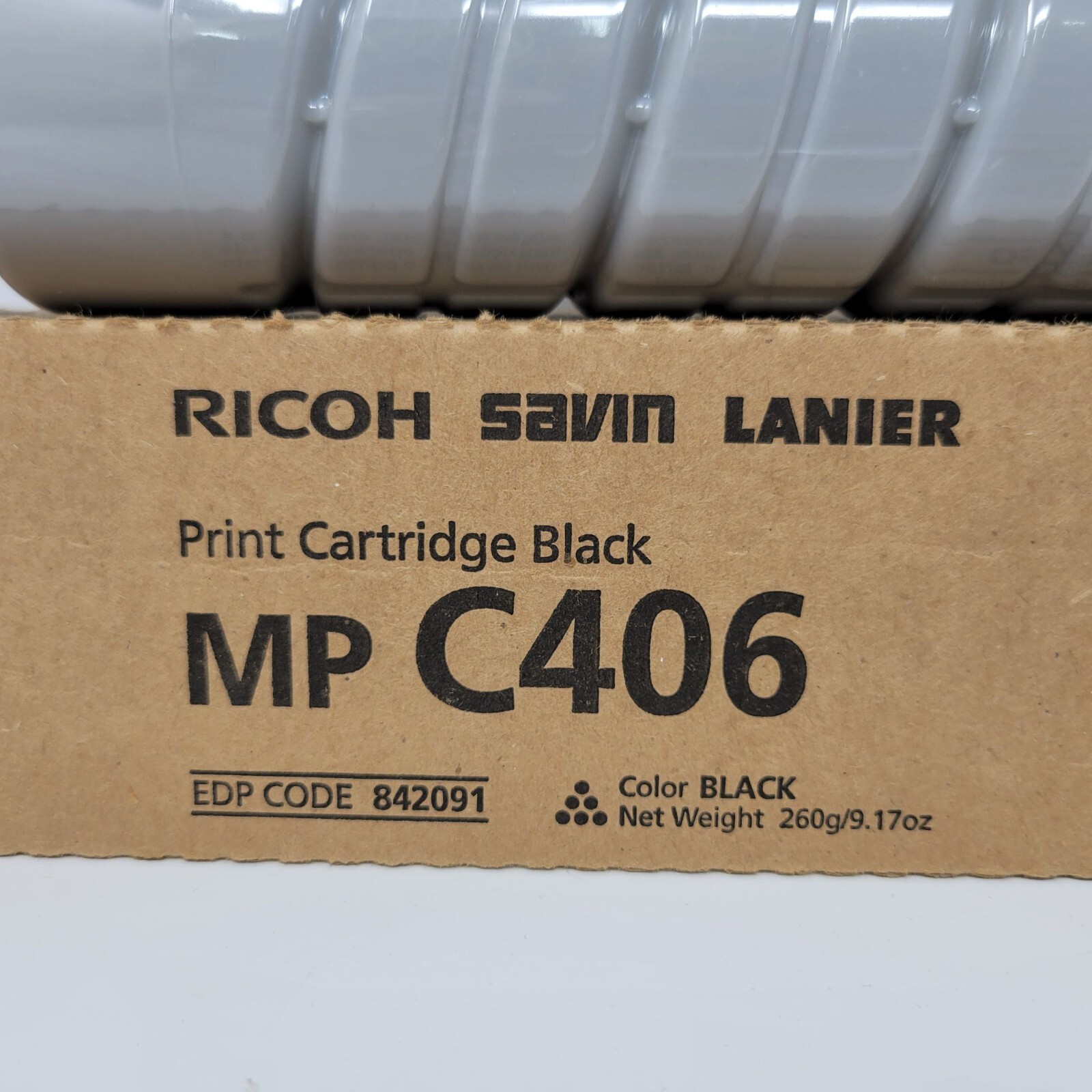 Ricoh Savin Lanier MP C406 Black Print Cartridge Genuine Lot of 2 OPEN BOX