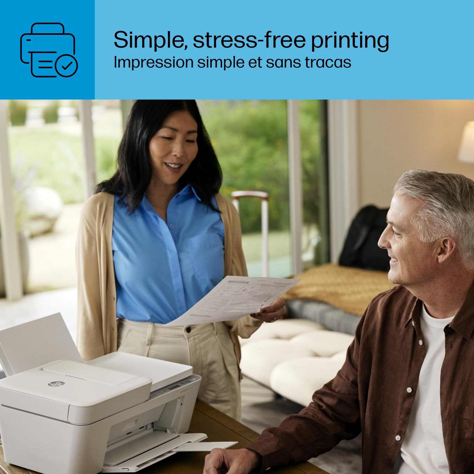 HP DeskJet 4255e Wireless Color Printer with Auto Document Feeder 60 Sheet Ca…