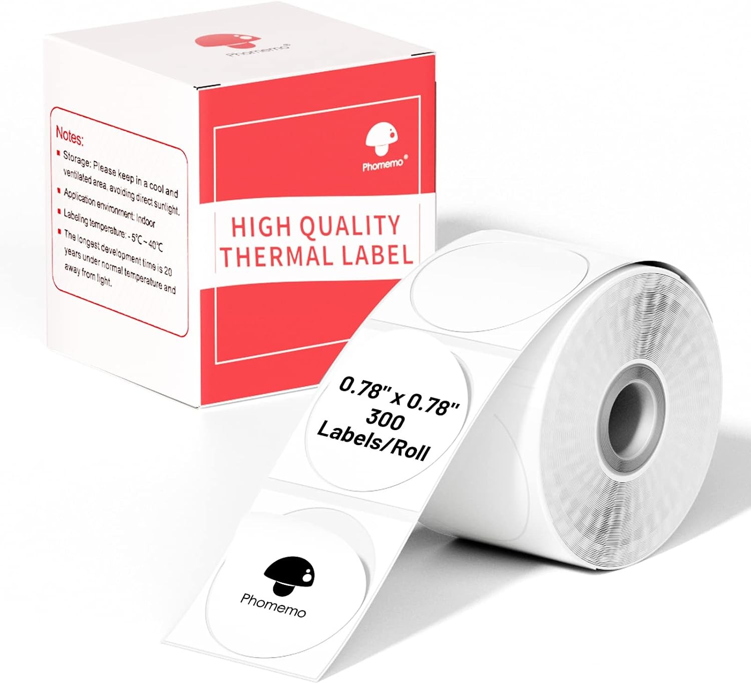 Phomemo Multi-Size Round Circle Self-Adhesive Thermal Stickers for M110 M220