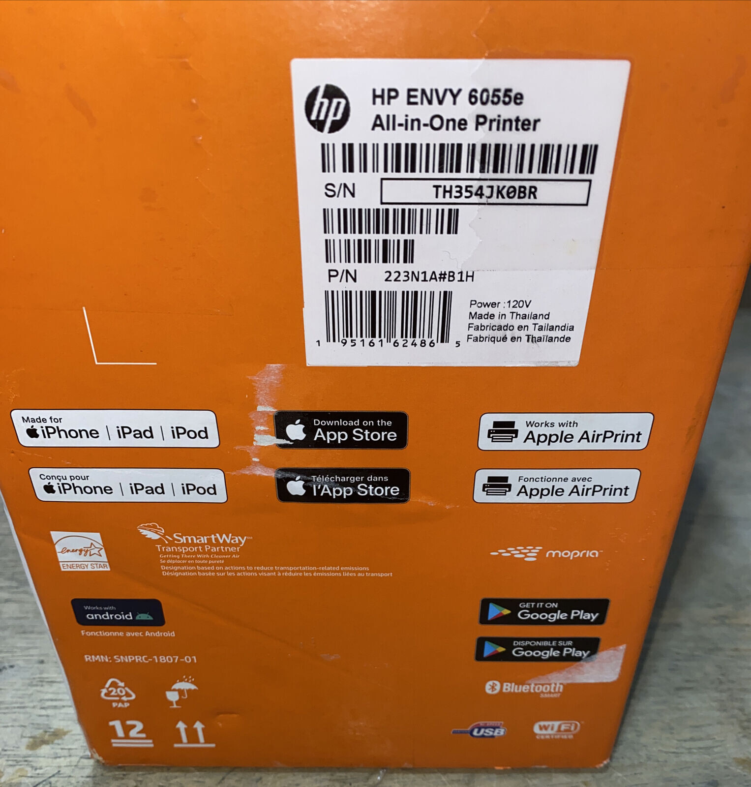 New HP Envy 6052e (6065e) All In One Printer-Wireless-Copy-Photo+Free INK