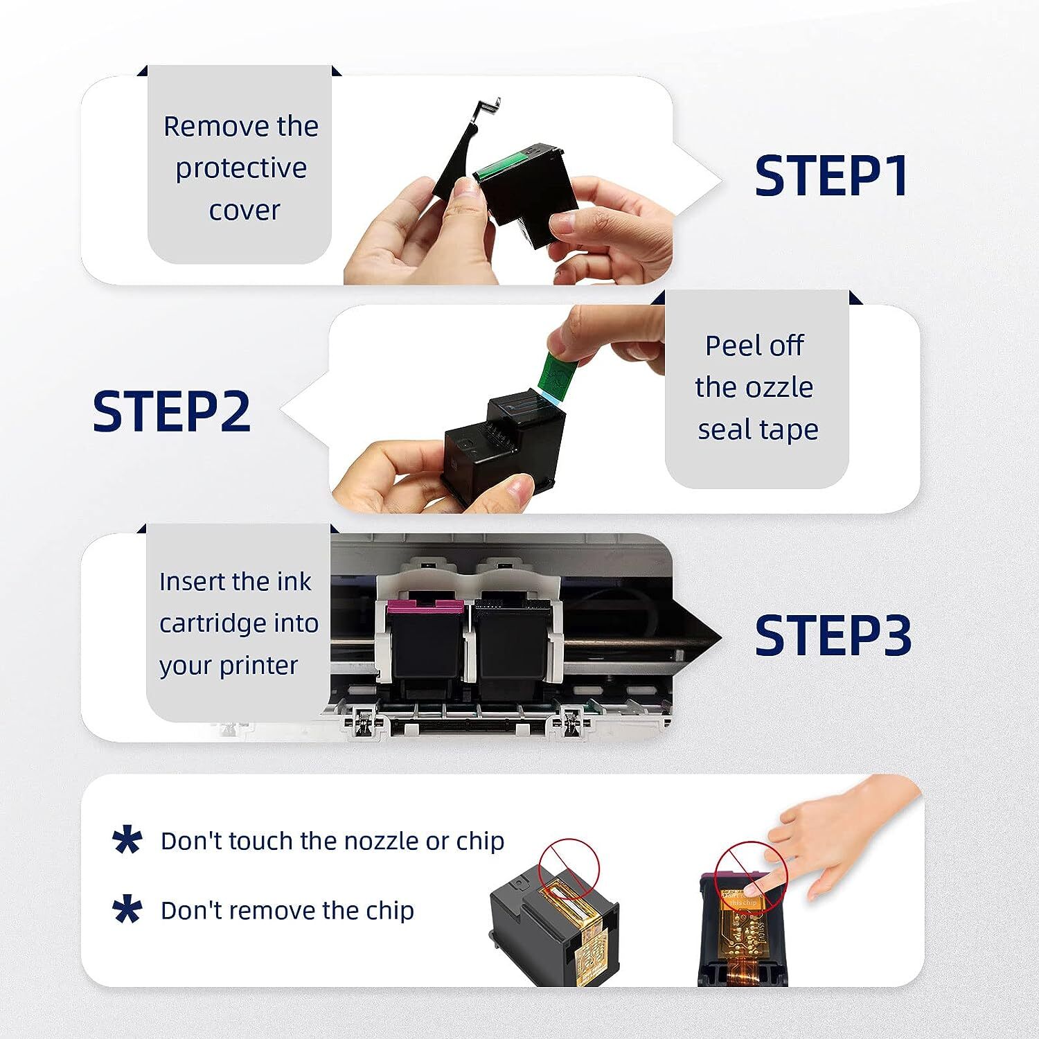 65 XL Ink Cartridge For HP 65 Deskjet 2600 2652 2636 ENVY 5010 5052 5055 Printer