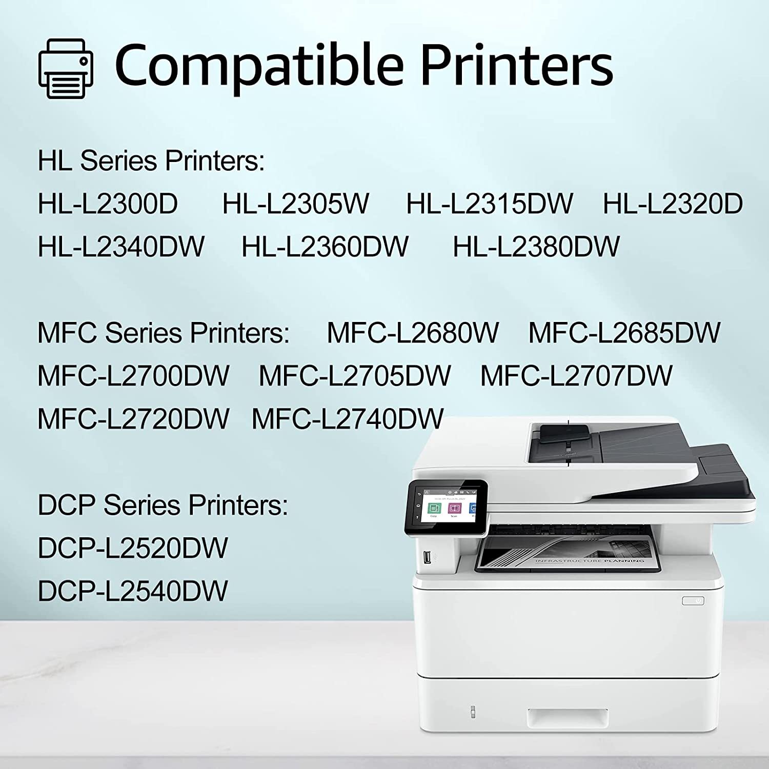 2PK TN660 Toner Cartridge For Brother DR630 MFC-L2707DW MFC-L2720DW MFC-L2705DW