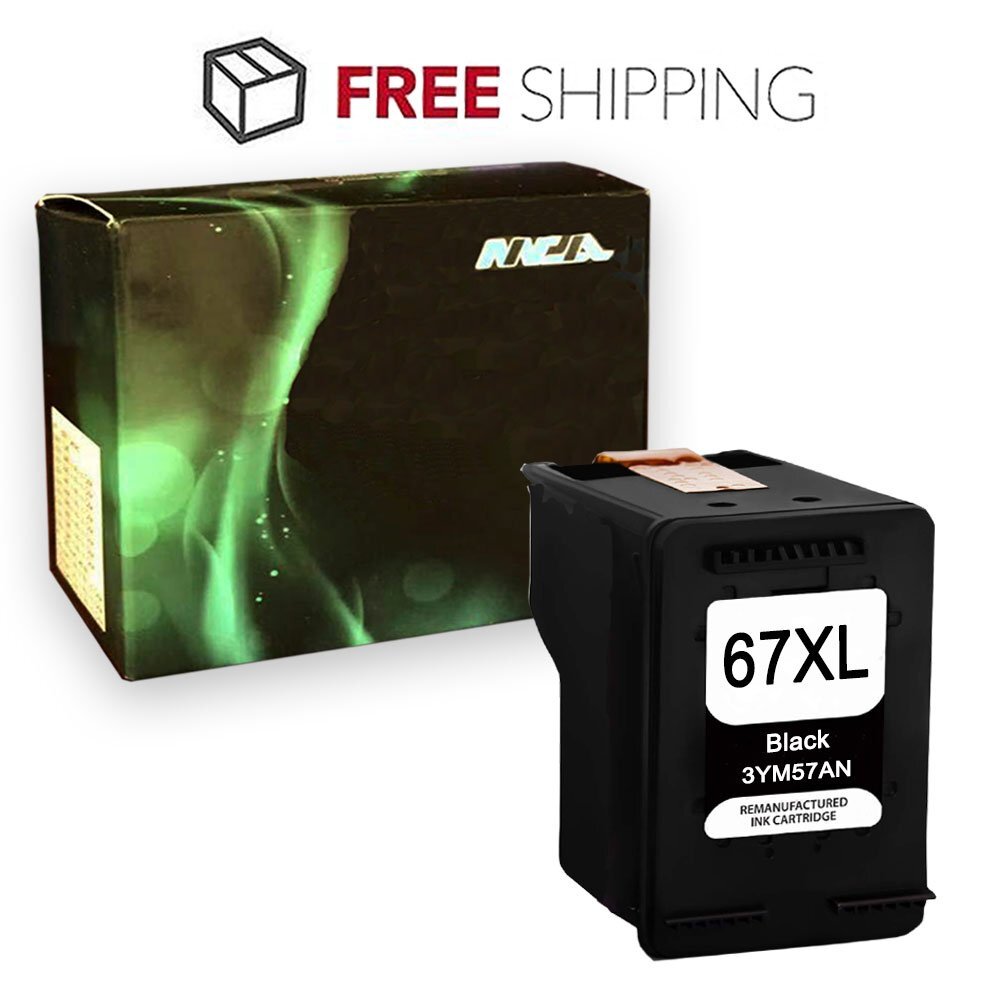 1 Pack 67XL Black Ink Cartridge for HP DeskJet 1255 2732 2755 ENVY 6052 6075