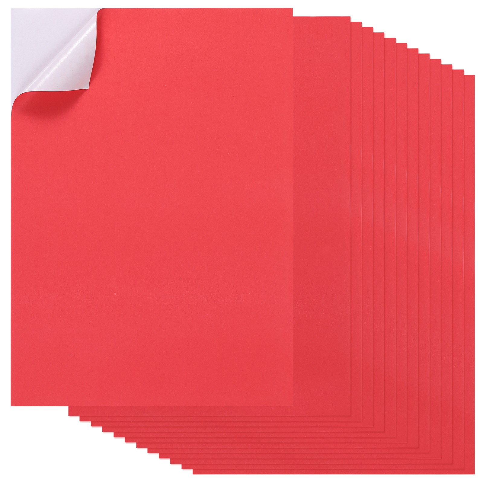 20Pcs Full Sheet Label Sticker Paper, A4 Shipping Labels, Red