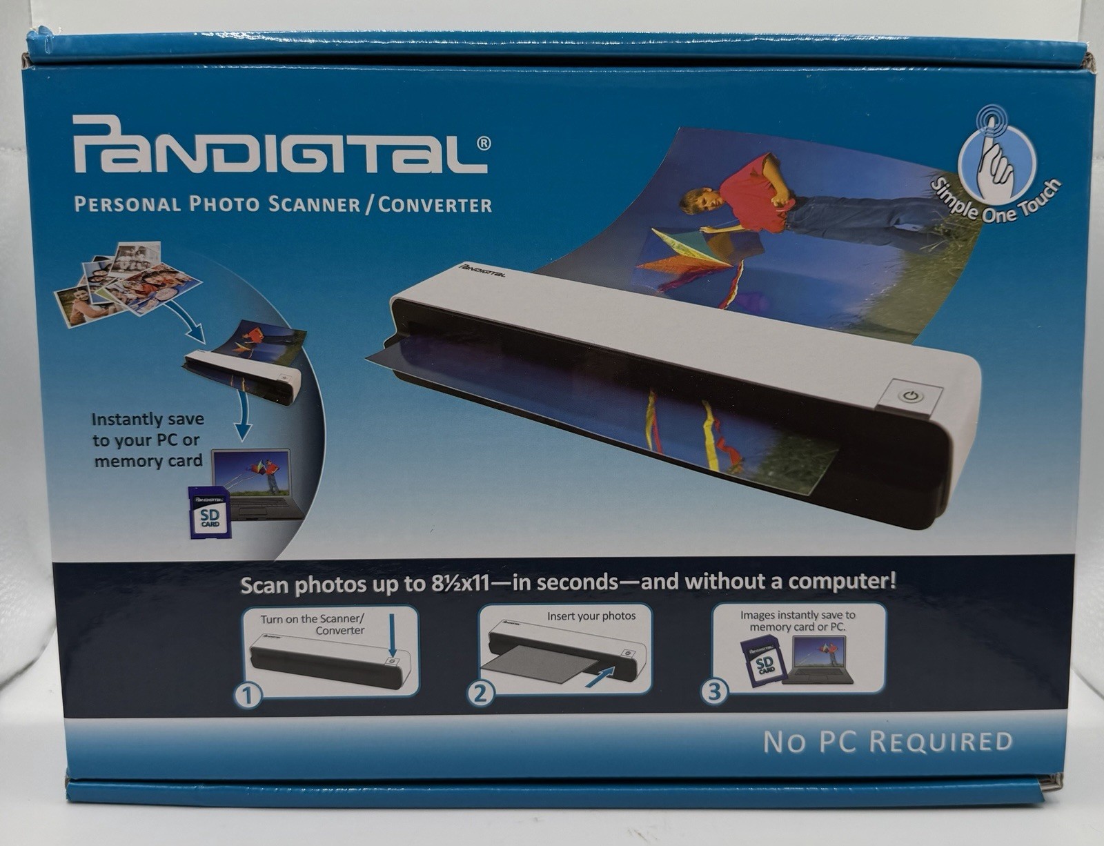 Pandigital Personal Photo Scanner/Converter PANSCN06R No PC Required Red Color