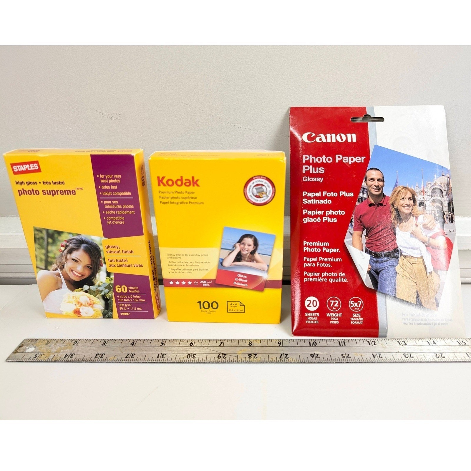 Glossy Inkjet Photo Paper Bundle – Kodak Staples Canon 160+ Sheets – 4×6 and 5×7