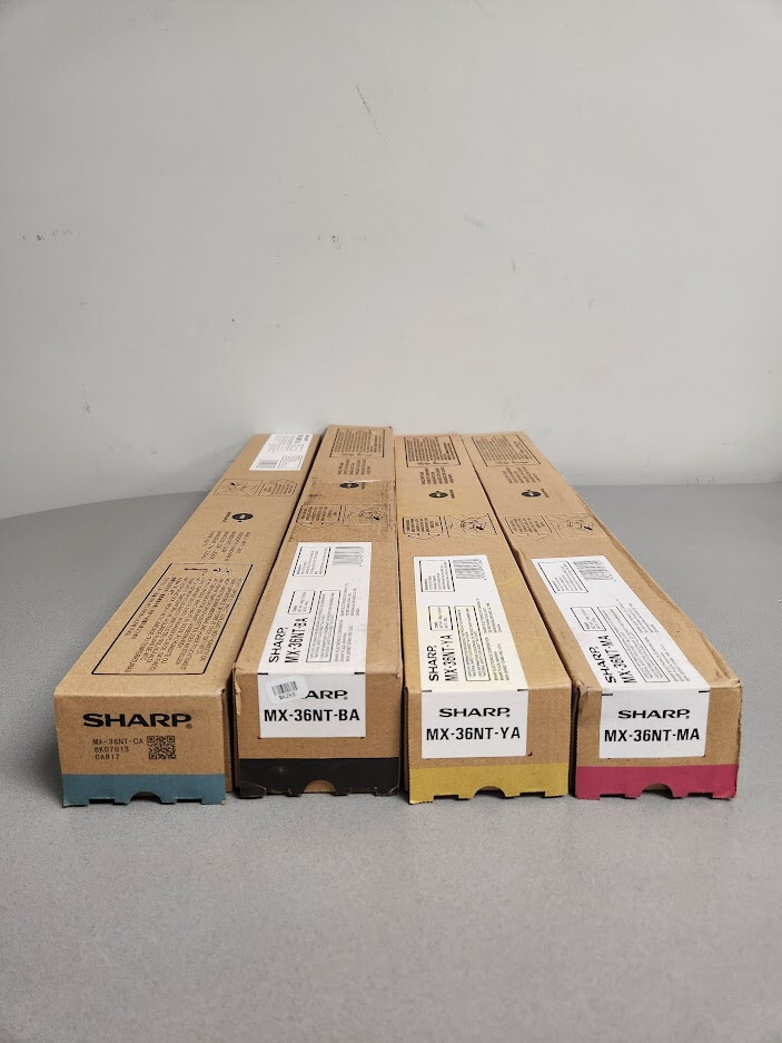 Sharp MX36NT Toner Cartridge Set Yellow Magenta Cyan Black GENUINE