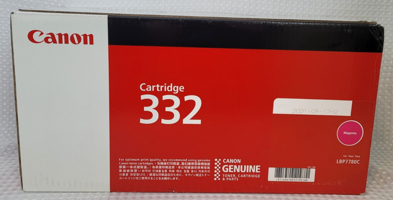 Canon Genuine OEM Magenta 332 Ink Cartridge LBP7780C Sealed, NIDB