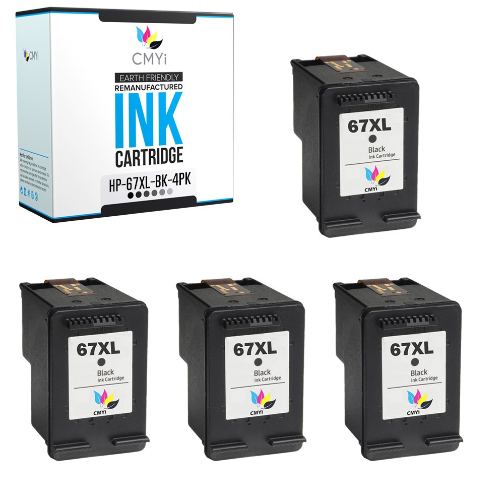 CMYi Compatible HP 67XL Black Color Ink Cartridges Lot Combo Pack