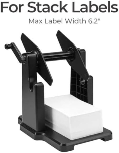 External Rolls Label Holder, 2 in 1 Fan-Fold Stack Paper Holder for Desktop T…