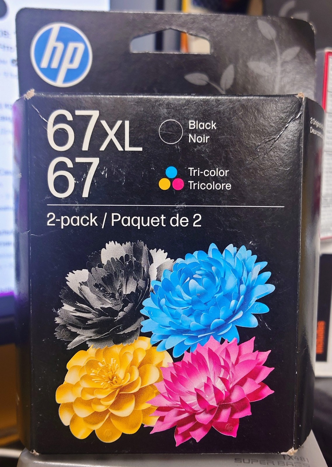 HP 67XL Black/67 Tri-Color High-Yield Ink Cartridges Exp Oct 2027